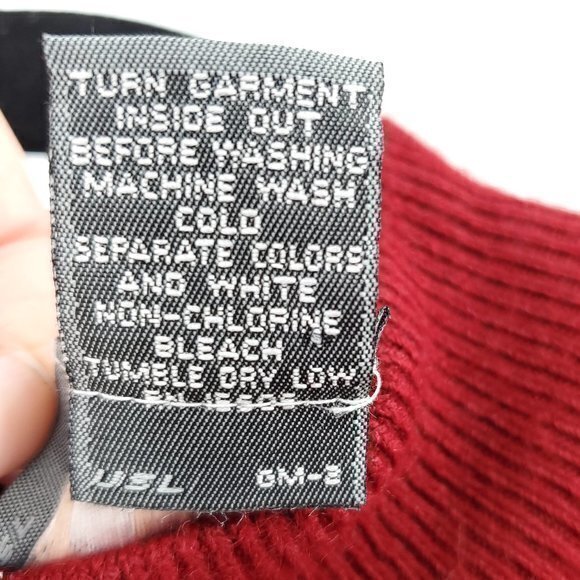 VTG Men's Designer Originals Zip-Close Mock Neck Long Sleeve Sweater 40/L Red - Picture 15 of 15